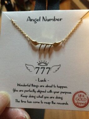 New Angel Number 777 Luck Necklace